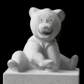 Eisbär aus Bardiglio Marmor